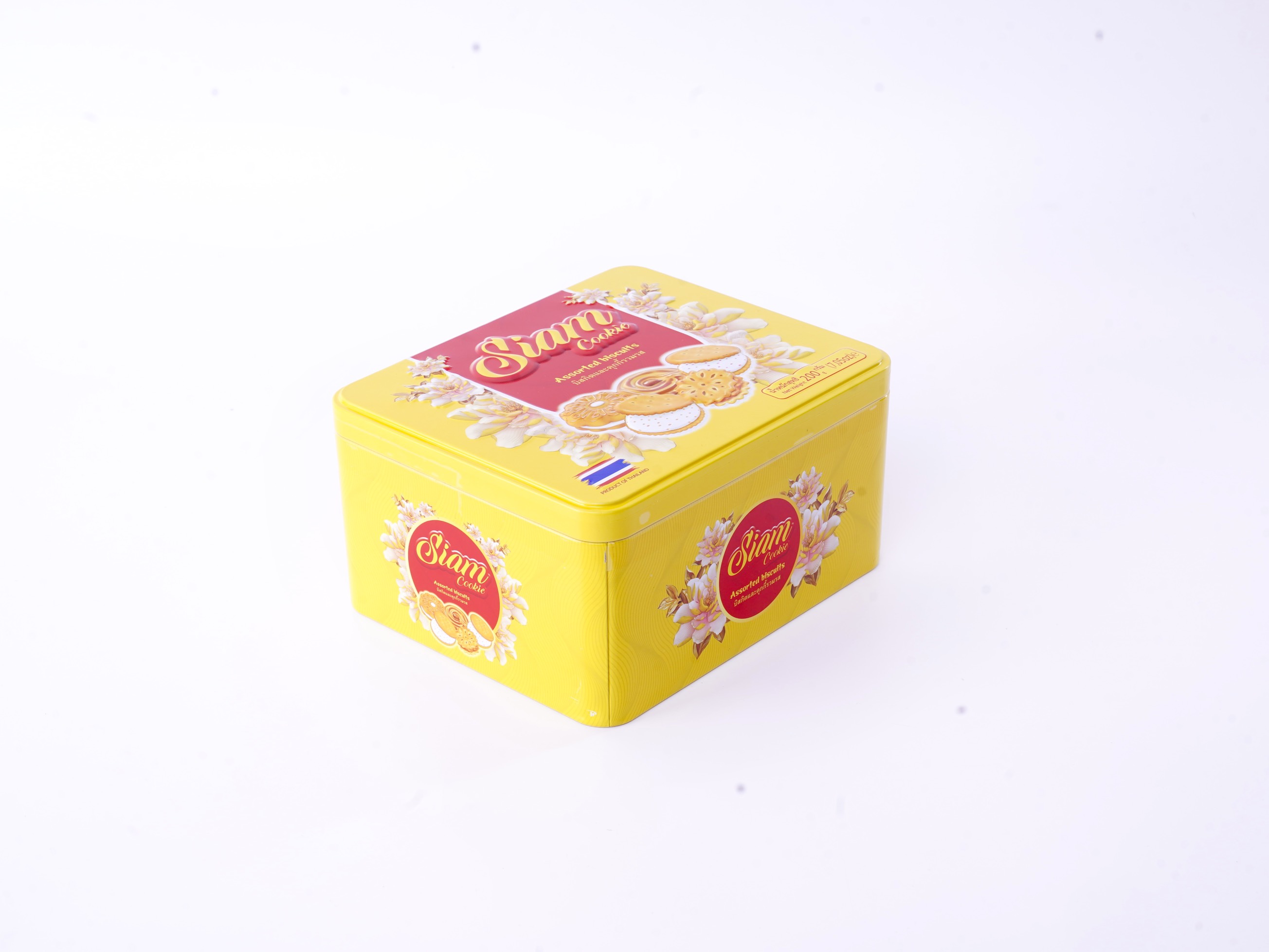 Bánh quy Siam mix các vị 200g - Hộp vuông Màu vàng